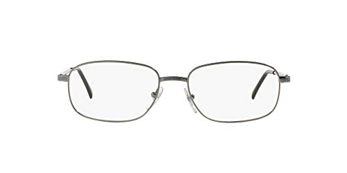 Sferoflex Men's SF2086 Square Prescription Eyewear Frames, Gunmetal/Demo Lens, 52 mm