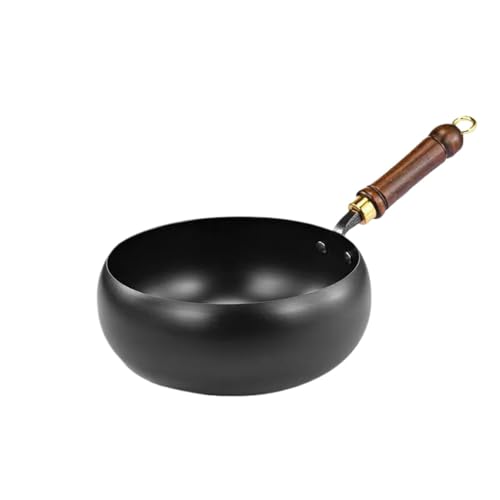 Aoasious 匠の手作り 鉄製中華鍋 28cm 蓋付き フライパン 無塗装 化学コーティングなし 焦げ付きにくい 木柄 軽量 省エネ IH・ガス対応 錆びにくい 高耐久 北京鍋 炒め 煮込み 揚げ物 万能 家庭用・プロ向け 中華料理 鉄分補給 (30c