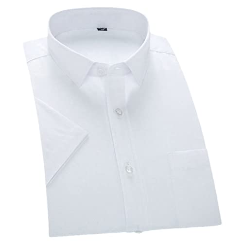 Chemise à manches courtes pour homme tendance grande taille blanc