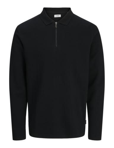 Polo manches longues zippé col polo vêtements automne hiver tendance mode homme casual