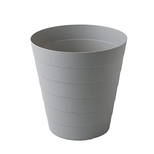 Poubelle blanche en plastique et corbeille de bureau gris S