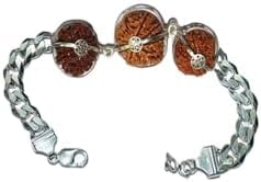 Graines de Rudraksha du Népal et argent pur, le bracelet d'une vie pour la paix intérieure