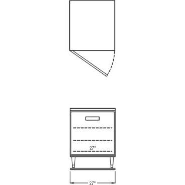 Randell 9404F-7R Single Section Undercounter Freezer 27"L with Right Hinged Door