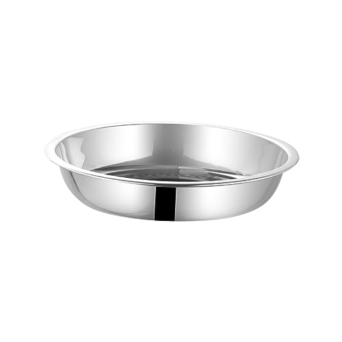 SOLUSTRE 1pc Stainless Steel Food Plate Serving Tray for Home Restaurant Use Easy to Clean Kitchen Utensil Grill Food Plate