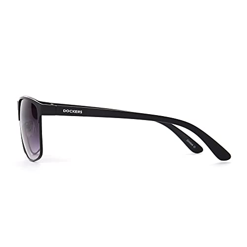 DOCKERS Men's Carter Sunglasses Square, Black, 54mm3