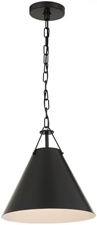 Crystorama Xavier 1 Light Matte Black Mini Pendant