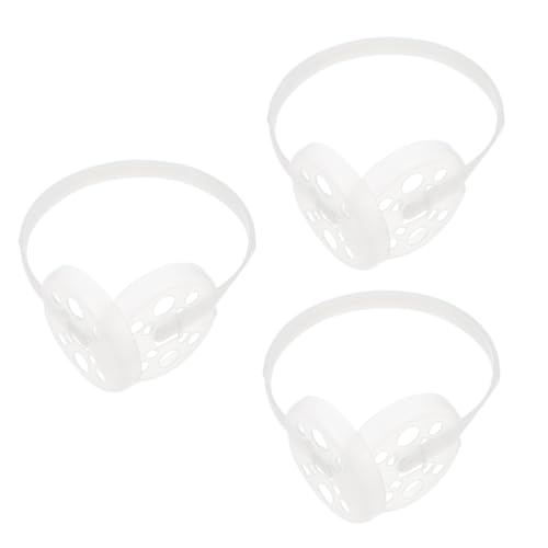 FUNOMOCYA 3pcs Earmuff Skeleton Headphone Rack Ear Muff Inner Rack Headband Holder Winter Ear Muffs Earphone Stand Hanger Holder Hanger Stand Fuzzy Earmuff Frame Holder Stand White Plastic