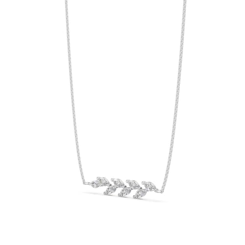Image of Miss Highness 925 Silver Leaf Pendant Necklace for Women & Girls | Minimal Daily Wear | Silver Jewellery With Authenticity Certificate | Gift for Girlfriend Wife | With Chain Pendant