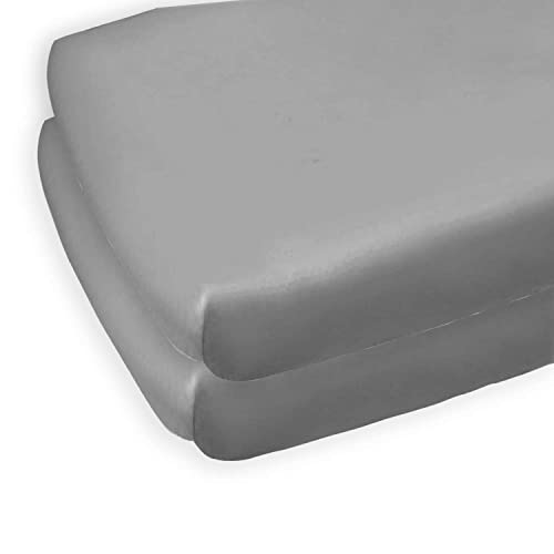 DTEX HOMES Pack of 2-100% Egypitan Cotton Moses Basket Fitted Sheets-grey