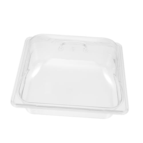 LALAFINA 製透明蓋付き多機能収納トレイ 食品保鮮とデザート盛り付けに ホームビュッフェ用 軽量耐久性高く手入れ簡単