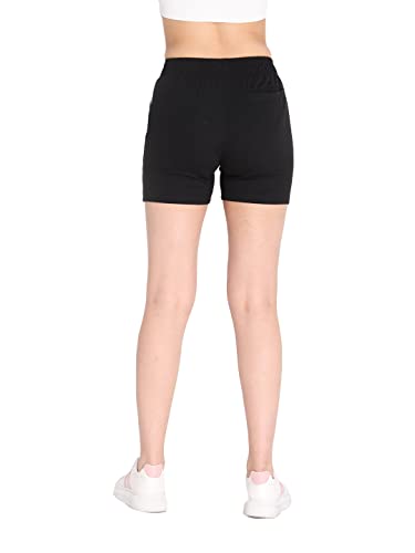 Image of CHKOKKO Women's Regular Cotton Regular Fit Plain Shorts for Women