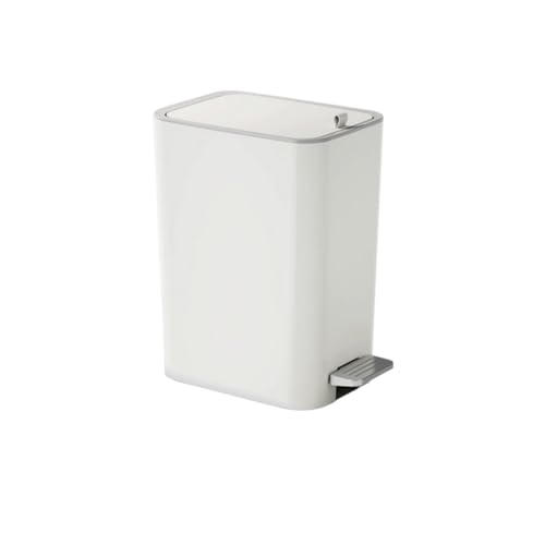 Poubelle fine avec couvercle en plastique gris 8L et 12L compacte