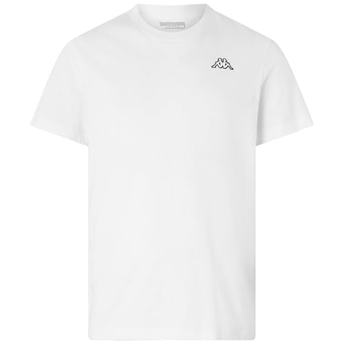 Kappa Cafers Slim Tee Camiseta técnica cómoda y con estilo Hombre, White, S