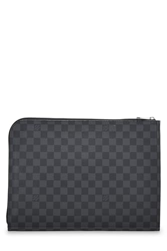 Pre-Loved Damier Graphite Pochette Documents, Black3