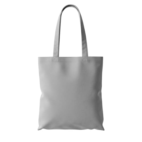Wonky Line bolsa de tela algodón reutilizable   Gris