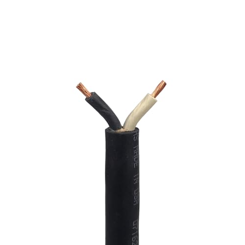 12 AWG SJEOOW Portable Cord, 2 Conductor 300V Power Cable, TPE Wires with TPE Outer Jacket - 500' Length