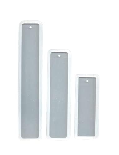 Epoxy and UV Resin Jewelry Craft Making Molds Silicone Bookmark Mould, 3 Pieces