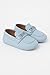 Baby Boys' Loafer Baby Blue Shoes with Metal Charm - Soft Footwear for All Occasions Size US Toddler 5