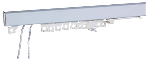 Tringle laquée blanche tapissier Ateliers 28 - 1 rideau - Longueur 1,6 m