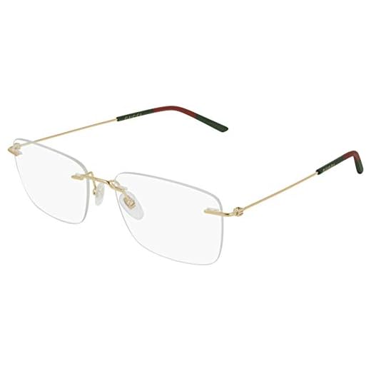 Gucci GG 0399O 002 Light Gold Metal Rimless Eyeglasses 56mm