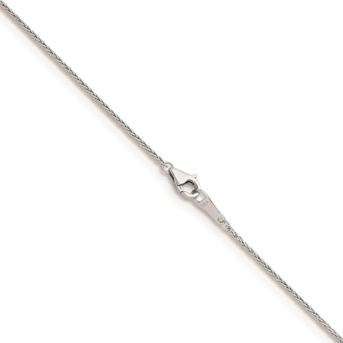 Diamond2Deal Platinum Polished Solid Wheat Chain Necklace 16" to 30" (Width- 1.1 mm to 2 mm)3