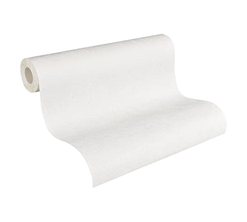 A.S. Création Paintable Non-Woven Wallpaper 10.05 x 0.53 m Made in Germany 167613 1676 White - 13, Weiß, Überstreichbar, 53 x 1005 cm