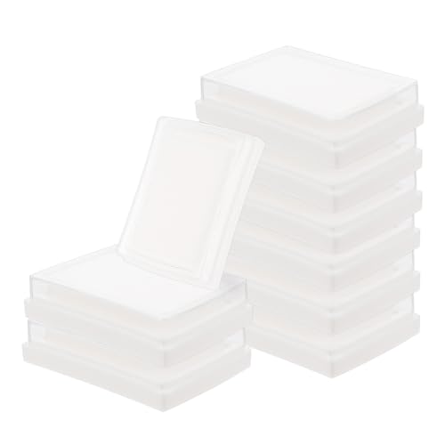 Ink Stamps 10pcs Empty Blank Ink Pad No Ink DIY Ink Stamp Pad Blank Stamp Pads for Ink Refill Painting Scrapbooking Craft Project Stamps for Crafts