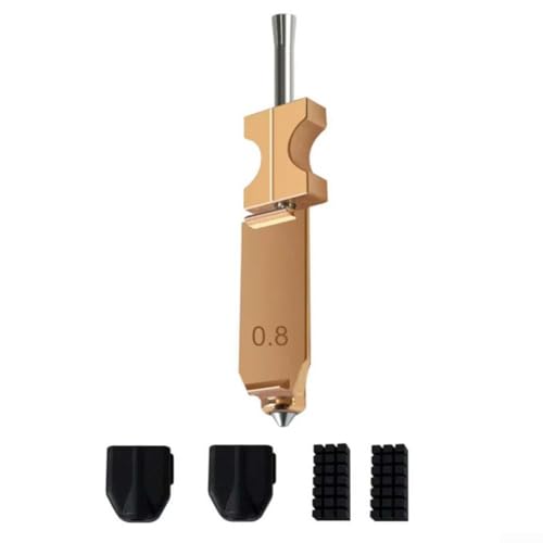 Zoegneer Kit de boquillas AD5X con diseño desmontable rápido de metal, incluye boquillas de 0,25 mm, 0,4 mm, 0,6 mm, 0,8 mm, dos cubiertas de silicona y dos cepillos de limpieza para (0,8 mm)