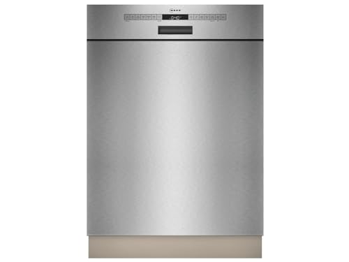 Neff S127YCS03E, N 70, Lavavajillas inteligente bajo encimera, 60 cm, acero inoxidable, cajón para cubiertos, fabricado en Alemania, secado de zeolita, especialmente silencioso, cesta superior
