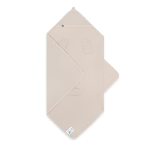 emma & noah UV-Einschlagdecke 50+ geprüft 0-8 Monate Babydecke für Babyschale Maxi Cosi Kindersitz für Frühling und Sommer Atmungsaktiv Einfache Handhabung (Essential Beige)