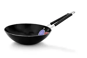 Timbuk2 Raw Iron Tadka/Fry Pan, Oil Heater 12 inch Long Dal Tadka Pan with Stainless Steel Handle 1.5 inch deep for Kitchen (Soute Pan Pack of 1)