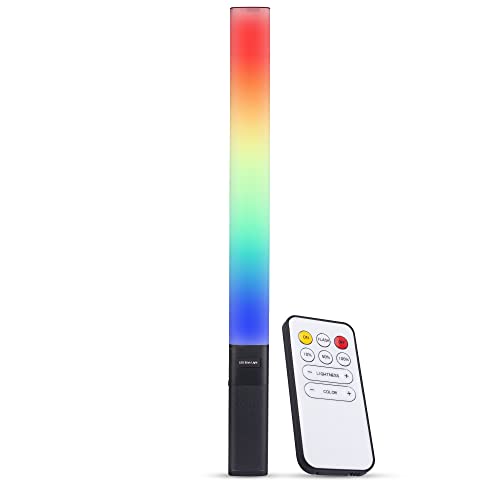 Image of DIGITEK Portable Handheld RGB LED Stick Light Wand with Remote for YouTube, Photo-Shoot, Video Shoot, Live Stream, Makeup & More, Compatible with iPhone /Android Phones & Cameras (DSL-20W RGB)