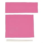 Canvas Director Chair Slipcovers Set with Wooden Rods, Replacement Seat and Back Covers for Outdoor Patio Fishing Makeup Chairs, Pink(Pink)