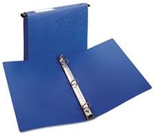 (6 Pack Value Bundle) AVE14800 Hanging File Poly Ring Binder, 1" Capacity, Blue