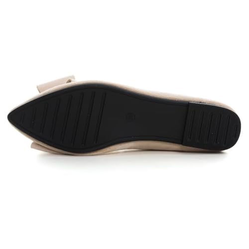 Image of TN TANGNEST Women Fashion Bowknot Flats Comfort Pointed Toe Dress Shoes