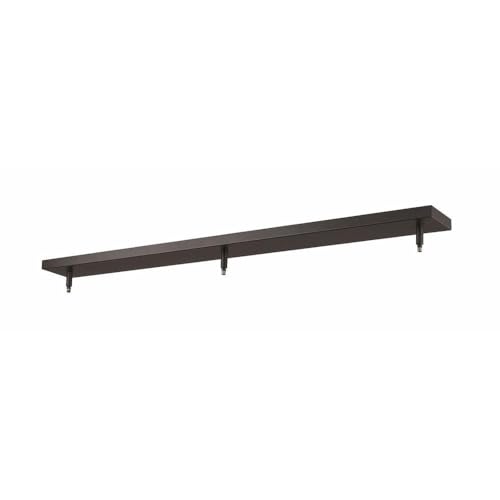 Plaque de plafond à 3 lumières bronze pour regrouper trois suspensions sans travaux