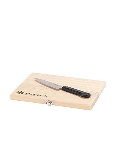 Snow Peak Foldable Cutting Board & Knife Set - Outdoor Cooking Gear - 16.6 oz - Medium