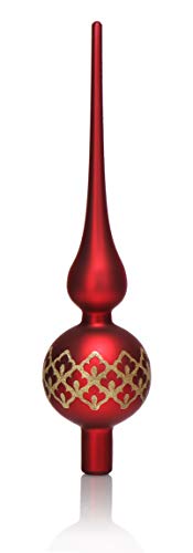 com-four® Weihnachtsbaumspitze matt - Christbaumspitze aus echtem...