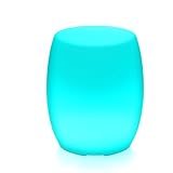 Magshion LED Bar Barrel Stool, 18.5" High 16 RGB Color 4 Flash Modes Changing Glowing LED Light w/Remote Control, Waterproof and Rechargeable LED Furniture for Garden Bar Pool Party Decoration