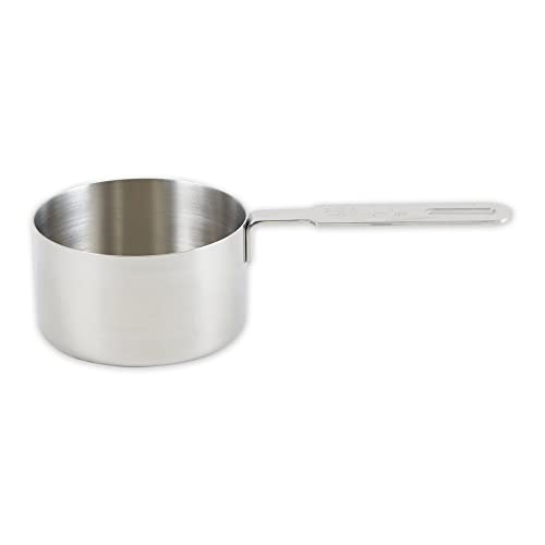 Vaso medidor de cocina de acero inoxidable 1 taza miniatura 1