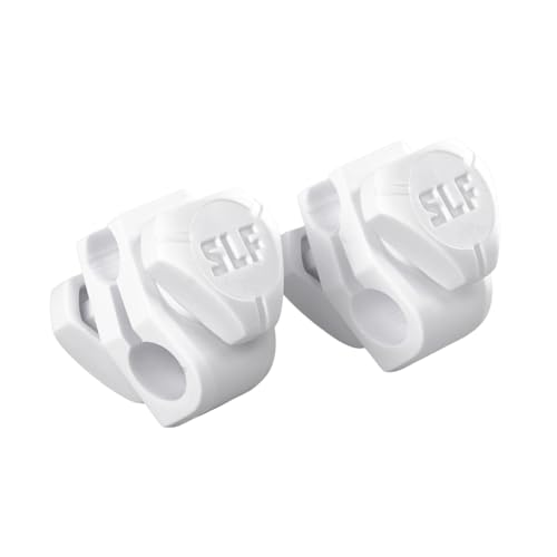 SLEEFS Football Helmet Visor Quick Clips [1 Pair of Clips + 1 Pair of Screws] - White - Universal Fit Quick-Release Clips - No Tools Required
