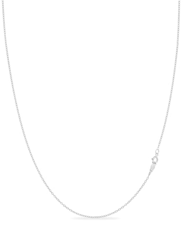Kezef 1mm 925 Sterling Silver Necklace for Women | 16-36 inch long Silver 18k Gold Rose Gold Necklaces for Women - Made In Italy Real Cable Chain Jewelry | Dainty cadena de plata s925 para mujer