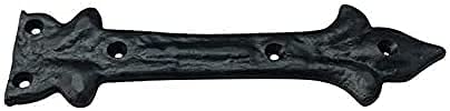 Image of Adonai Hardware Adonijah Aluminium Strap False or Faux or Dummy Hinge Front (6.5 inch x 16 Pack, Matte Black) for Barn Doors, Gates, Kitchen Cabinets, Wooden Box, Furniture, Cedar Chest and Sheds
