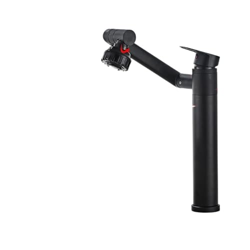 Robinet noir lavabo eau chaude et froide pour une salle de bains moderne et zen