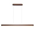 YISDESIGN 71" Wood Linear Pendant Light Wood Dinning Room Light Fixture Island Lights LED Dimmable Linear Chandelier 40w for Dining Room Pool Table Walnut Color