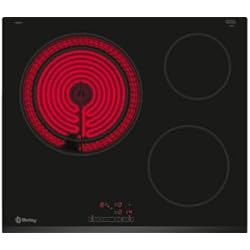 Vitrocerámica Schott Ceran Precio Balay 3EB715LR - Placa Vitrocerámica, 60cm, 2 Zonas, 5.700W, Función Silencio, Control Táctil, Gran zona 28 cm, Bisel delantero