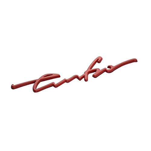Image of 2Pc Turbo Letters Rear Badge Liftgate Emblem Look Deck Lid 3D Premium Badge Trunk Fender Car Rear Sticker Decal (Red)