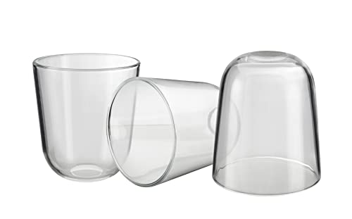 Image of Aspen Creative 23626-60-3, Clear Glass Shade for Lighting Fixture /Vanity Light /Wall Light, Size: 5-1 /4 inch D x 5-7 /8 inch H, 3Pcs /Pack
