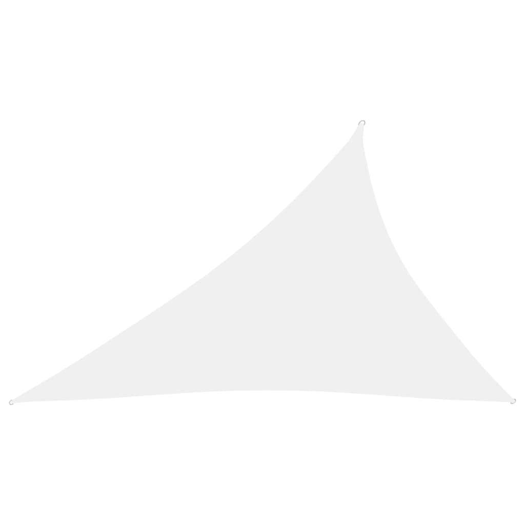 vidaXL Toldo Parasol Lona Protector Solar Sombra de Patio Jardín Terraza Balcón Parque Exterior de Vela Triangular de Tela Oxford Blanco 3x4x5 m