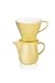Melitta Pour Over Kit de Filtration Manuelle en Porcelaine, Porte-Filtre & Verseuse, Jaune